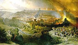 The Siege and Destruction of Jerusalem by the Romans Under the Command of Titus, A.D. 70, Oil on canvas, 1850.