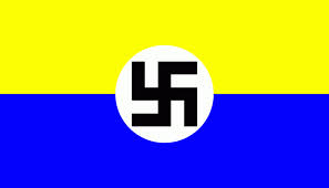 UkrainianFlagWSwastika