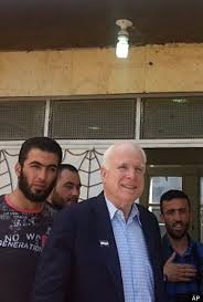 McCain in Syria, September 2013, purportedly meeting ISIS jihadists.