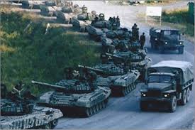 The picture of these Russian tanks was taken in August 2008 in South Ossetia during the Georgian War--Not in Ukraine, Senator "Einstein."