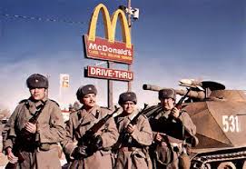 Joke photos soon went viral on the Internet poking fun at Inhofe's goof. Gee, look who the Russians are invading "now".