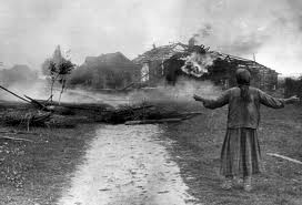 The Russian dictator, Josef Stalin, nearly a brutal to his own people as Hitler, ordered a "scorched earth" policy. Whole villages and fields of crops were burned so that fascist invaders couldn't use them. This led to millions of Soviet citizens dying of exposure.