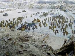 Operation Iskra, the Soviet breakout attempt to lift the siege of Leningrad, January 1943. Here Soviet soldiers pour across the western banks of the River Neva to hurl themselves at German trenches and fortifications on the eastern bank.
