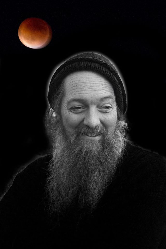 Here's an artistic rendering of my friend's photo of me during our Blood Moon party on the Bluffs of Langley, WA. I have made the joke that Cynthia had cast me in my new "Gandalf the Gray" wizard look. David didn't get the joke and took me serously. That's also funny.