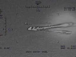 Footage from US Carrier of Iranian gunboats test-firing missiles.