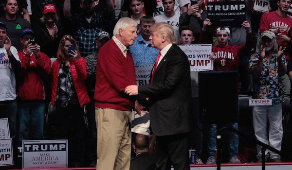Trump endorsed by Indiana basketball coach and legend, Bobby Knight.