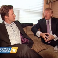 Billy Bush and Donald Trump talking man-trash on the Access Hollywood press bus in California, unaware of a live microphone. 