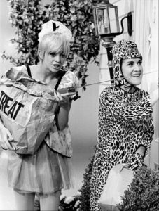 Goldie Hawn and Ruth Buzzi of Laugh-in use a divination rod to divine the future? Maybe not. 