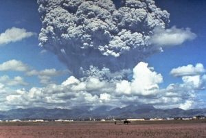 Mt. Pinatubo’s eruption in the Philippines in the early 1990s gives one an idea what the Yellowstone eruption could initially look like. Source USGS.