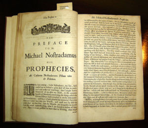 One of the earliest editions of Nostradamus' work. 