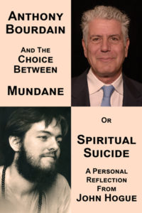 Click on this link and check out John Hogue's newest book. Spiritual Suicide is not what you think. It is when your misery jumps over a cliff and leaves you blissfully behind to share this tale.