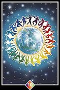 The World Card, the Ten of Rainbows. Osho Zen Tarot