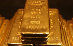 Gold-Bars from Agnico-Eagle Mines LTD. CC Wikimedia Commons.