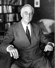 Franklin Delano Roosevelt in a photo taken the day before he died.