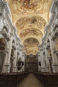 St. Florian's Priory possesses a larger of two organs known as the "Bruckner organ" (Brucknerorgel). The composer and organist Anton Bruckner was a choir boy at the monastery and played it as an adult when made the Cathedral’s organist, between 1848 and 1855. He is entombed beneath the organ inside the church. The reverb of the Cathedral interior makes for spectacular renditions of his symphonies. As you will hear in links below. © Creative Commons.