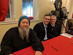 Me with Johnny Enoch and Dannion Brinkley at George Noory’s live stage show held at the Everett Opera House, WA, in March 2019. 