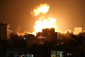 Israeli missiles rain over Gaza.