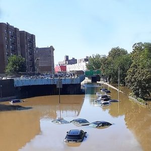 The day after remnants of Hurricane Ida merged with a stationary front over Pennsylvania, New Jersey, New York and Connecticut to unleash unprecedented flooding over the heads of 20 million or more Americans, © Creative Commons.