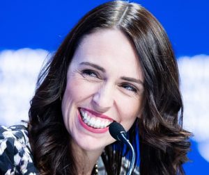 Prime Minister Jacinda Ardern of New Zealand attending the 2019 Foundations World Economic Forum, doing a Safeguarding Our Planet annual meeting. © Creative Commons 2.0.