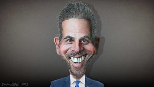 Hunter Biden caricature by DonkeyHotey, © Creative Commons.