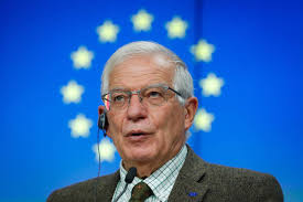 Bonkers Josep Borrell seeing EU stars.