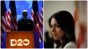 Joe Biden and Tulsi Gabbard in 2020 Democratic Primaries.