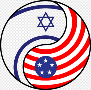 Israel-USA-YinYangSatireGeometricSymbol-public-domain