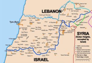 Map-ofLebanon-Israel-Litani-River-Line