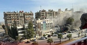 2024_Iranian_consulate_airstrike_in_Damascus-Author-Unknown-Rajanews-cc4.0-international-license