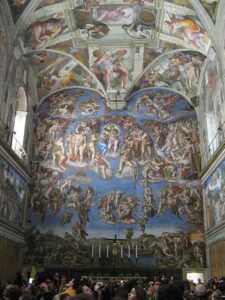 The Last Judgment, Sistine Chapel, Vatican, by Michelangelo. Photo: Filip Maljković, © Creative Commons.